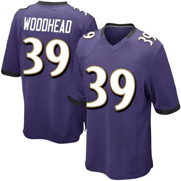 Nike Danny Woodhead Youth Game Baltimore Ravens Purple Team Color Jersey