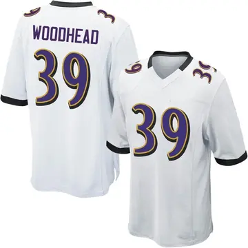 Nike Danny Woodhead Youth Game Baltimore Ravens White Jersey