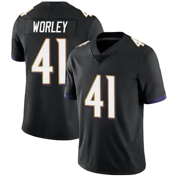 Nike Daryl Worley Men's Limited Baltimore Ravens Black Alternate Vapor Untouchable Jersey