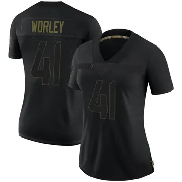 Nike Daryl Worley Women's Limited Baltimore Ravens Black 2020 Salute To Service Jersey