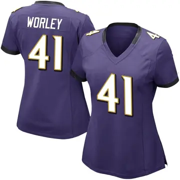 Nike Daryl Worley Women's Limited Baltimore Ravens Purple Team Color Vapor Untouchable Jersey
