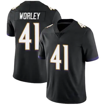 Nike Daryl Worley Youth Limited Baltimore Ravens Black Alternate Vapor Untouchable Jersey