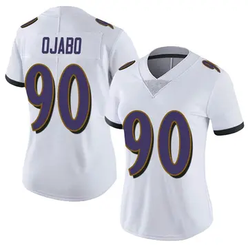 Nike David Ojabo Women's Limited Baltimore Ravens White Vapor Untouchable Jersey