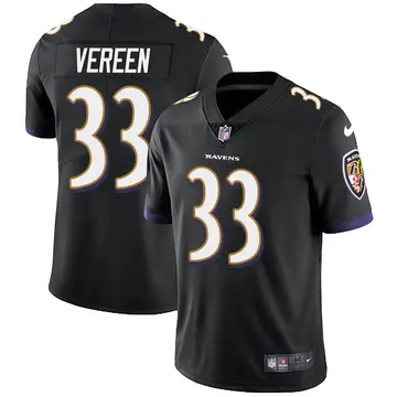 Nike David Vereen Men's Limited Baltimore Ravens Black Alternate Vapor Untouchable Jersey