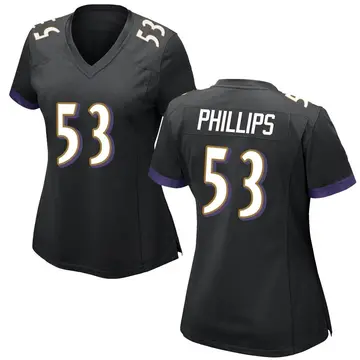 Nike Del'Shawn Phillips Women's Game Baltimore Ravens Black Jersey