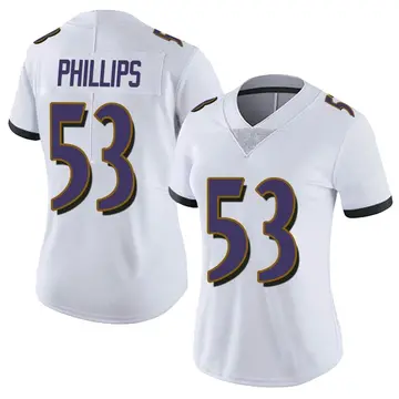 Nike Del'Shawn Phillips Women's Limited Baltimore Ravens White Vapor Untouchable Jersey