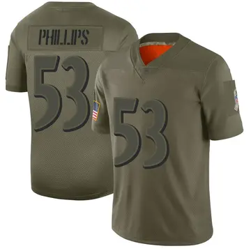 Nike Del'Shawn Phillips Youth Limited Baltimore Ravens Camo 2019 Salute to Service Jersey