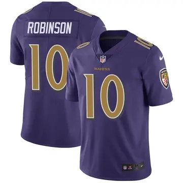 Nike Demarcus Robinson Men's Limited Baltimore Ravens Purple Color Rush Vapor Untouchable Jersey