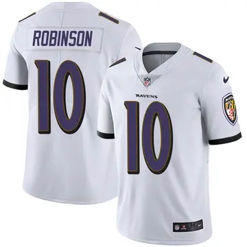 Nike Demarcus Robinson Men's Limited Baltimore Ravens White Vapor Untouchable Jersey