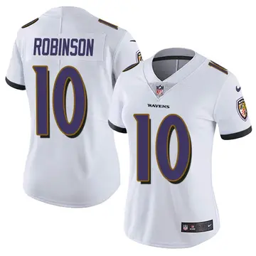 Nike Demarcus Robinson Women's Limited Baltimore Ravens White Vapor Untouchable Jersey
