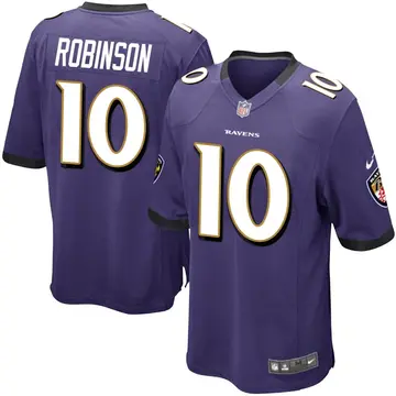 Nike Demarcus Robinson Youth Game Baltimore Ravens Purple Team Color Jersey