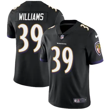 Nike Denzel Williams Men's Limited Baltimore Ravens Black Alternate Vapor Untouchable Jersey