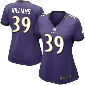 Nike Denzel Williams Women's Limited Baltimore Ravens Purple Team Color Vapor Untouchable Jersey