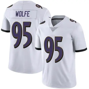 Nike Derek Wolfe Men's Limited Baltimore Ravens White Vapor Untouchable Jersey