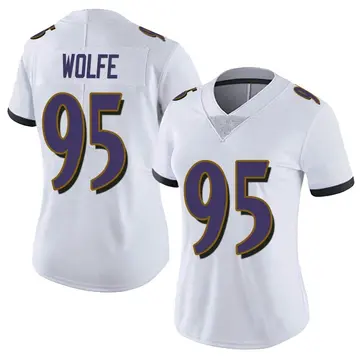 Nike Derek Wolfe Women's Limited Baltimore Ravens White Vapor Untouchable Jersey