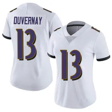 Nike Devin Duvernay Women's Limited Baltimore Ravens White Vapor Untouchable Jersey
