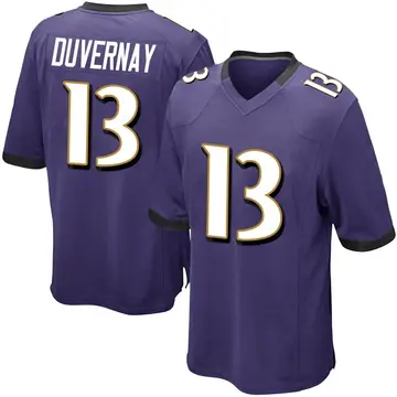 Nike Devin Duvernay Youth Game Baltimore Ravens Purple Team Color Jersey