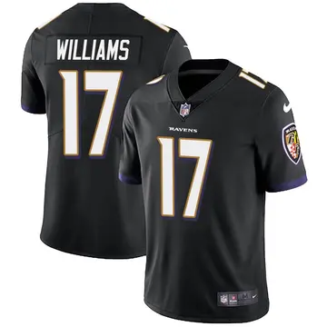 Nike Devon Williams Men's Limited Baltimore Ravens Black Alternate Vapor Untouchable Jersey