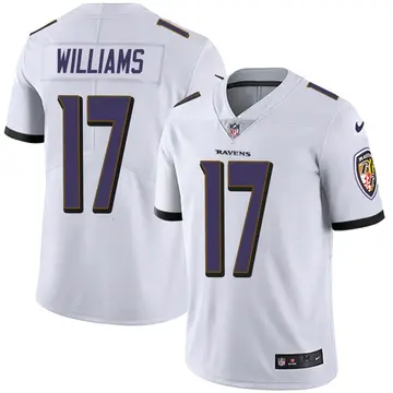 Nike Devon Williams Youth Limited Baltimore Ravens White Vapor Untouchable Jersey