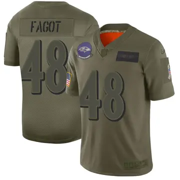 Nike Diego Fagot Youth Limited Baltimore Ravens Camo 2019 Salute to Service Jersey
