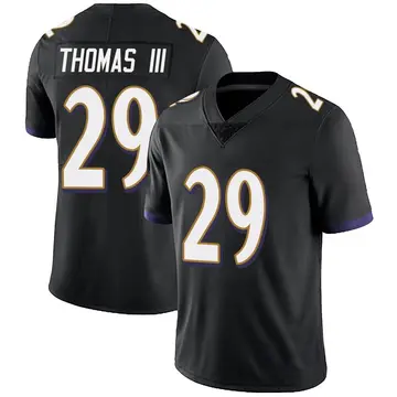 Nike Earl Thomas Men's Limited Baltimore Ravens Black Alternate Vapor Untouchable Jersey