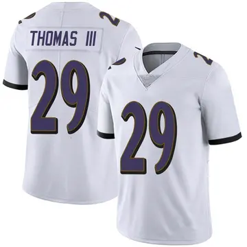 Nike Earl Thomas Men's Limited Baltimore Ravens White Vapor Untouchable Jersey