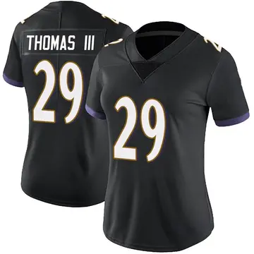 Nike Earl Thomas Women's Limited Baltimore Ravens Black Alternate Vapor Untouchable Jersey