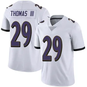 Nike Earl Thomas Youth Limited Baltimore Ravens White Vapor Untouchable Jersey
