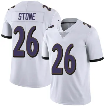 Nike Geno Stone Men's Limited Baltimore Ravens White Vapor Untouchable Jersey