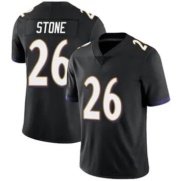 Nike Geno Stone Youth Limited Baltimore Ravens Black Alternate Vapor Untouchable Jersey