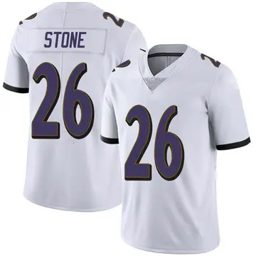 Nike Geno Stone Youth Limited Baltimore Ravens White Vapor Untouchable Jersey