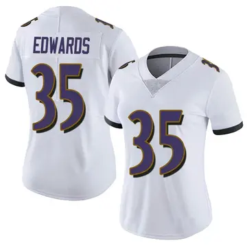 Nike Gus Edwards Women's Limited Baltimore Ravens White Vapor Untouchable Jersey