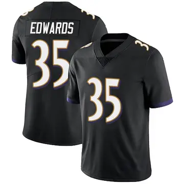 Nike Gus Edwards Youth Limited Baltimore Ravens Black Alternate Vapor Untouchable Jersey