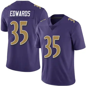 Nike Gus Edwards Youth Limited Baltimore Ravens Purple Team Color Vapor Untouchable Jersey