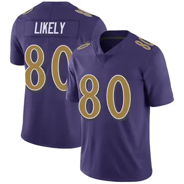 Nike Isaiah Likely Men's Limited Baltimore Ravens Purple Color Rush Vapor Untouchable Jersey