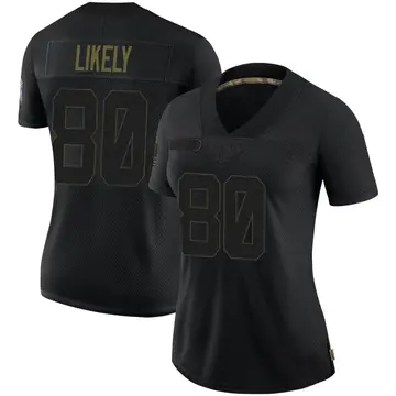 Nike Isaiah Likely Women's Limited Baltimore Ravens Black 2020 Salute To Service Jersey