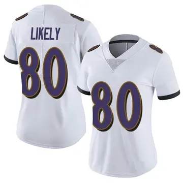 Nike Isaiah Likely Women's Limited Baltimore Ravens White Vapor Untouchable Jersey