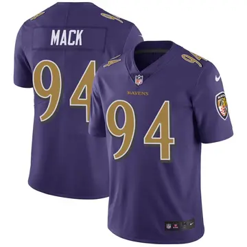 Nike Isaiah Mack Men's Limited Baltimore Ravens Purple Color Rush Vapor Untouchable Jersey