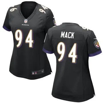 Nike Isaiah Mack Women's Game Baltimore Ravens Black Jersey