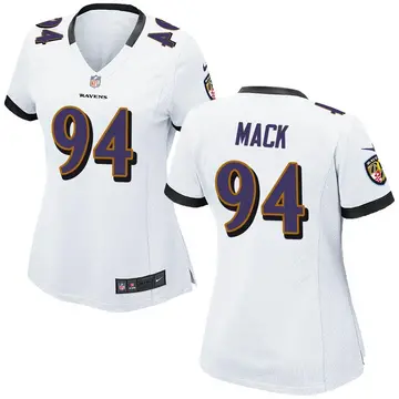 Nike Isaiah Mack Women's Game Baltimore Ravens White Jersey