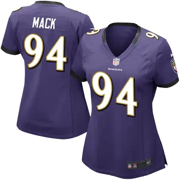 Nike Isaiah Mack Women's Limited Baltimore Ravens Purple Team Color Vapor Untouchable Jersey