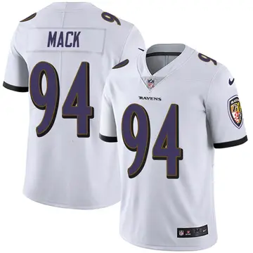 Nike Isaiah Mack Youth Limited Baltimore Ravens White Vapor Untouchable Jersey
