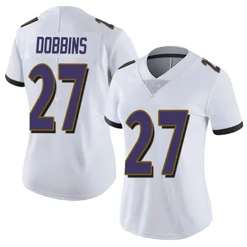 Nike J.K. Dobbins Women's Limited Baltimore Ravens White Vapor Untouchable Jersey