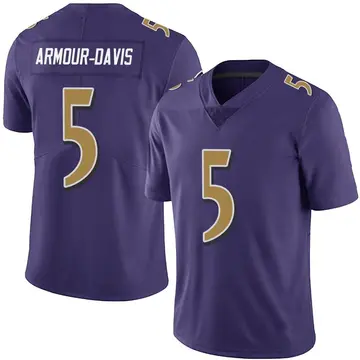Nike Jalyn Armour-Davis Men's Limited Baltimore Ravens Purple Team Color Vapor Untouchable Jersey