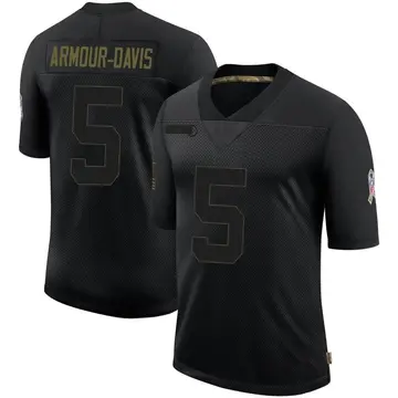 Nike Jalyn Armour-Davis Youth Limited Baltimore Ravens Black 2020 Salute To Service Jersey
