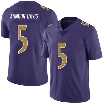 Nike Jalyn Armour-Davis Youth Limited Baltimore Ravens Purple Team Color Vapor Untouchable Jersey