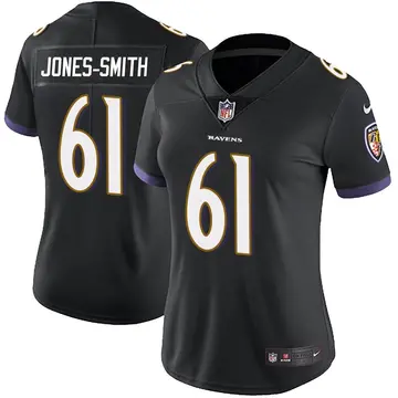 Nike Jaryd Jones-Smith Women's Limited Baltimore Ravens Black Alternate Vapor Untouchable Jersey