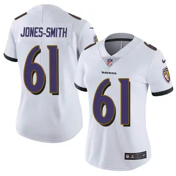 Nike Jaryd Jones-Smith Women's Limited Baltimore Ravens White Vapor Untouchable Jersey