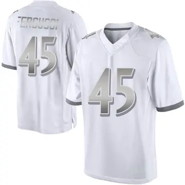 Nike Jaylon Ferguson Men's Limited Baltimore Ravens White Platinum Jersey