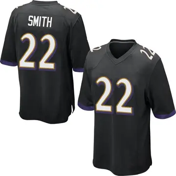 Nike Jimmy Smith Men's Game Baltimore Ravens Black Jersey